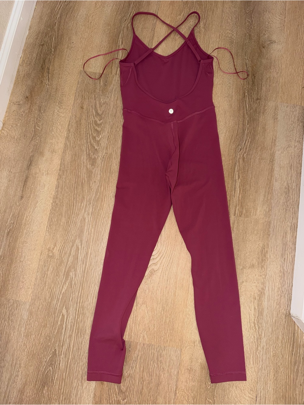 lululemon athletica Burgundy Strappy One-Piece Jumpsuit - Picture 2 of 4